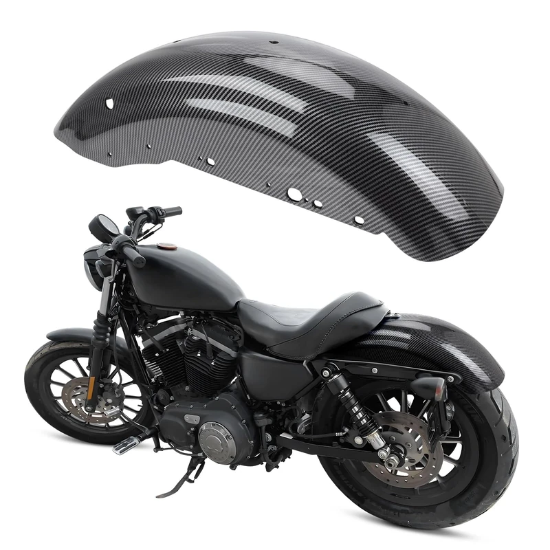 Rear Fender Motorcycle Mudguard Fit For Harley Sportster 883 XL883 1200 XL1200 Iron 883 1200 Forty Eight Seventy Two Roadster 2004-2024 Carbon Fiber Pattern ABS
