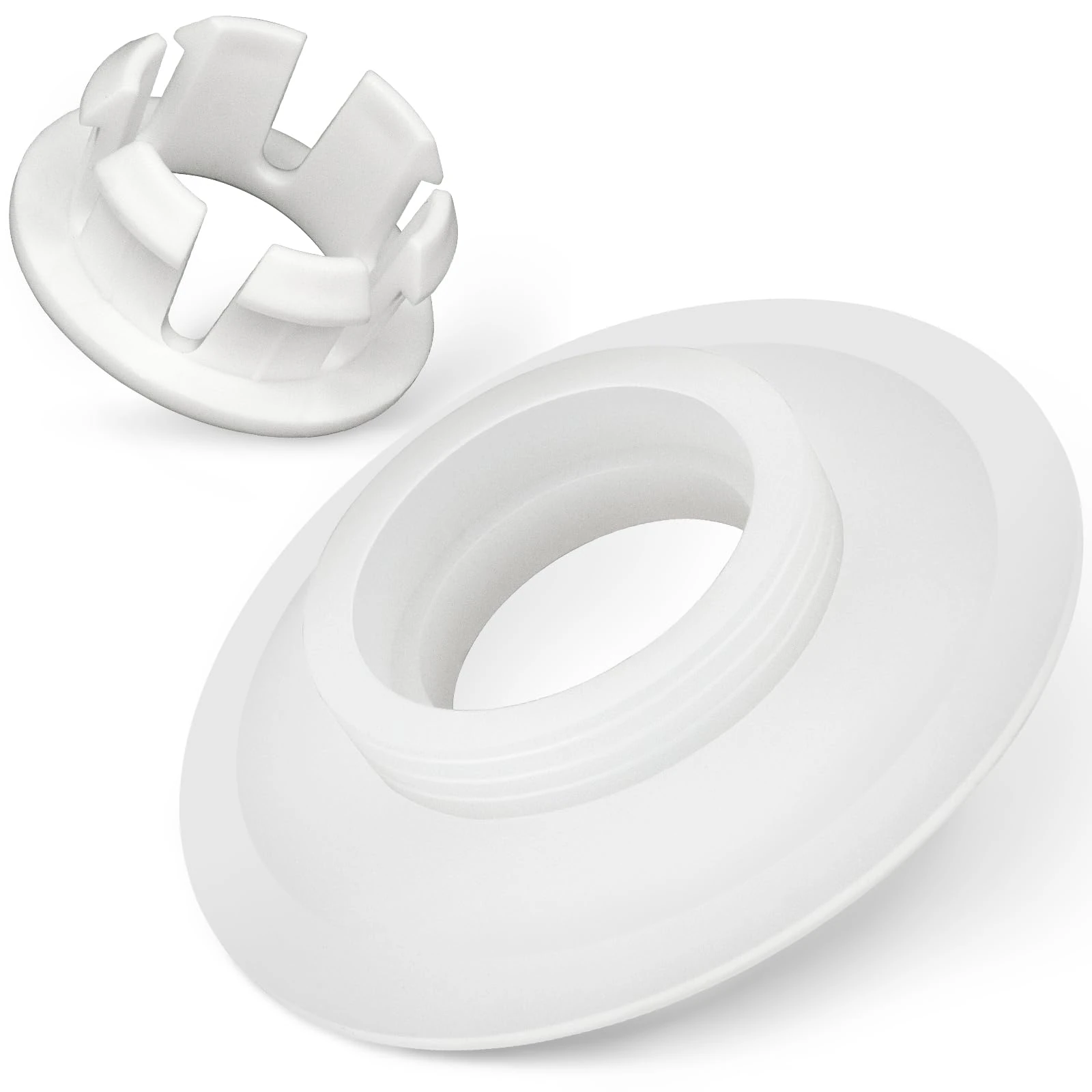 Flush Valve Seal Compatible with Ideal Standard Toilet Cistern, Ancable Replacement Flush Valve Seal & Clip for Ideal Standard Armitage Shanks Flush Valves SV01967 White