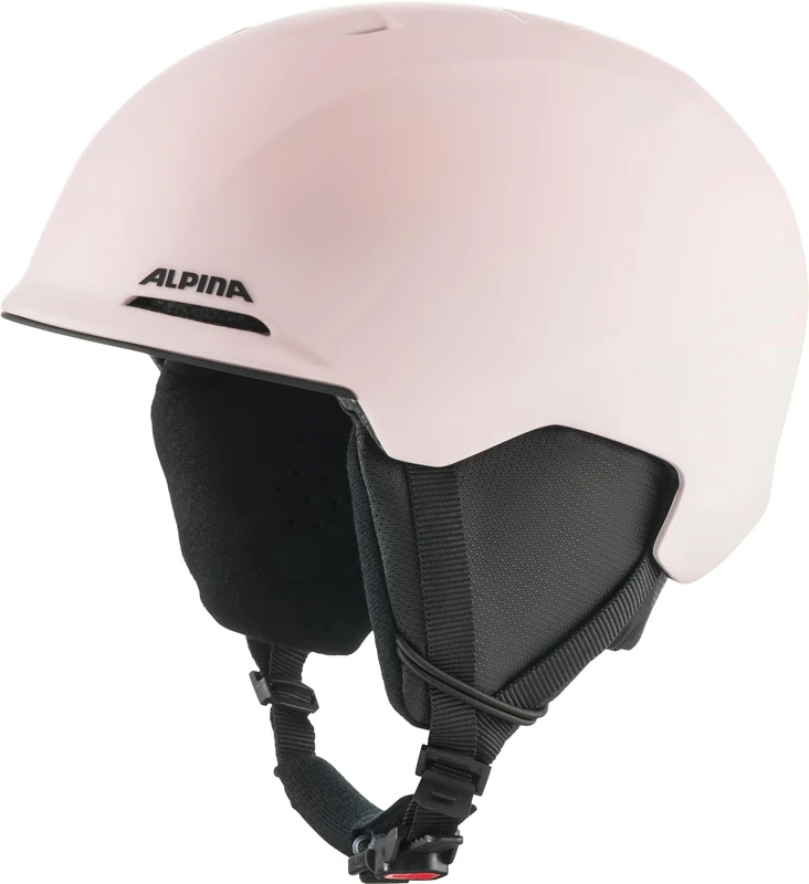 ALPINA Brix Jr – Safe and lightweight ski helmet for children, with removable ear pads, optimal shock absorption and good ventilation, light-rose matt, M (55-59)