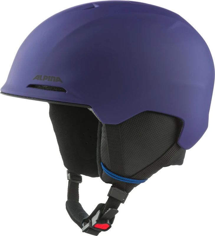 ALPINA Brix Jr – Safe and lightweight ski helmet for children, with removable ear pads, optimal shock absorption and good ventilation, midnight purple, S (48-52)