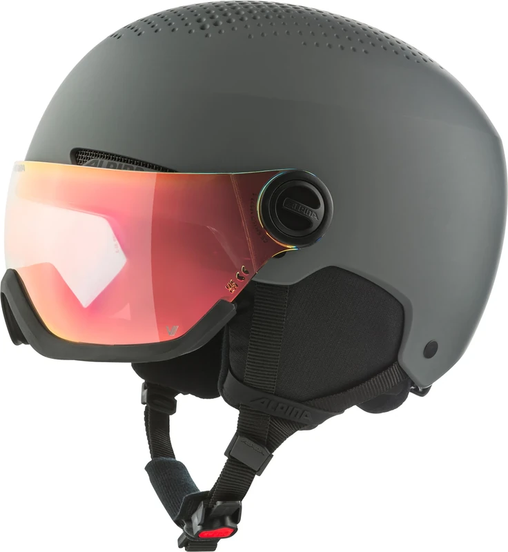 Alpina Arber Visor – Safe and lightweight ski helmet for adults Alpina visor, optimal shock absorption, coffee grey, L (58-62)