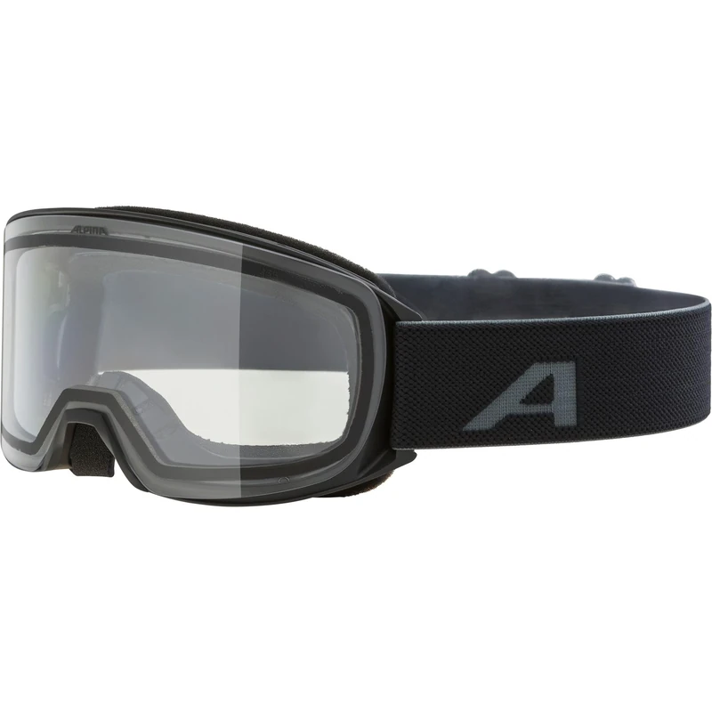 ALPINA NAKISKA Q-LITE Anti-Fog Extremely Robust and Shatterproof OTG Ski Goggles with 100% UV Protection for Adults, Matte Black