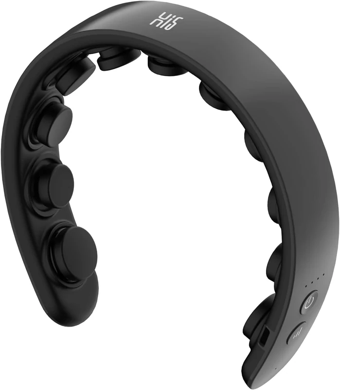 Master Massage H1 Standard Electric Scalp Massager - Mini Head Massager with Vibration, 11 Vibrating Nodes for Deep Relaxation, Hairband Design, 5 Modes, Black