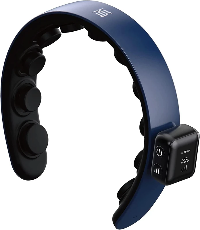 Master Massage H1 Deluxe Electric Scalp Massager - Mini Head Massager with Vibration, 11 Vibrating Nodes for Deep Relaxation, Hairband Design, 5 Modes, Prussian Blue