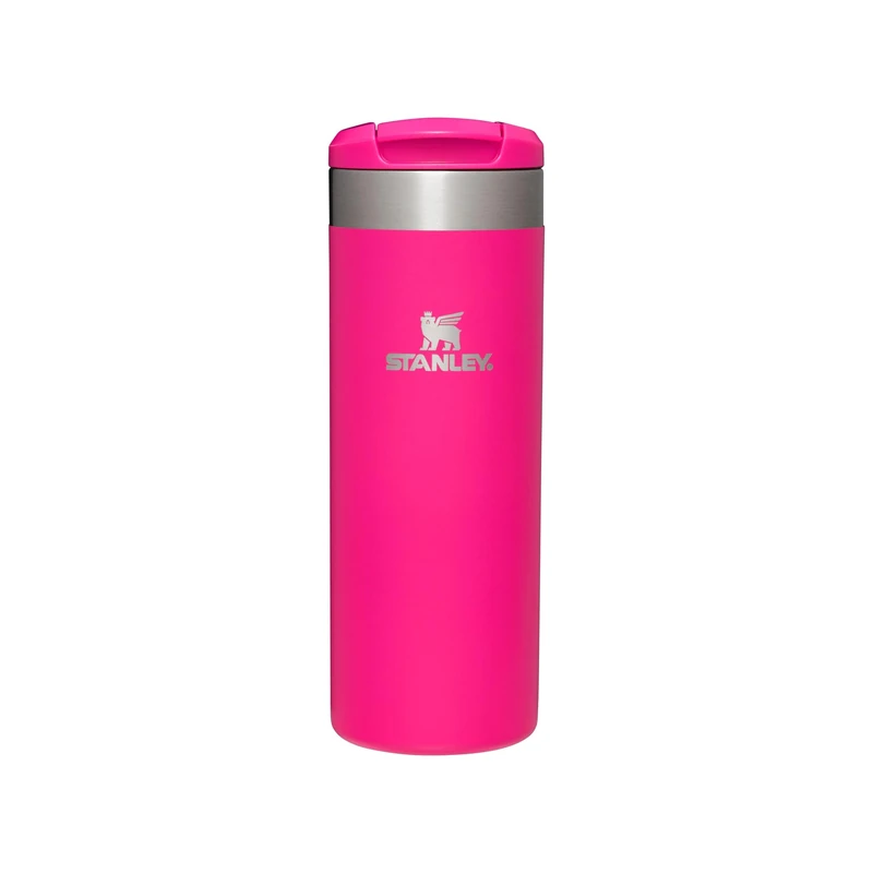 Stanley 1913 Aerolight Transit Travel Mug 0.47L - Keeps 6 Hours Hot - 8 Hours Cold - Dishwasher Safe - Leakproof - Car Cup Holder Compatible - Insulated Coffee Cup - Pink Vibes