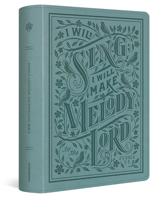 ESV Single Column Journaling Bible, Large Print (TruTone, Paris Sky, Judges 5:3 Design)