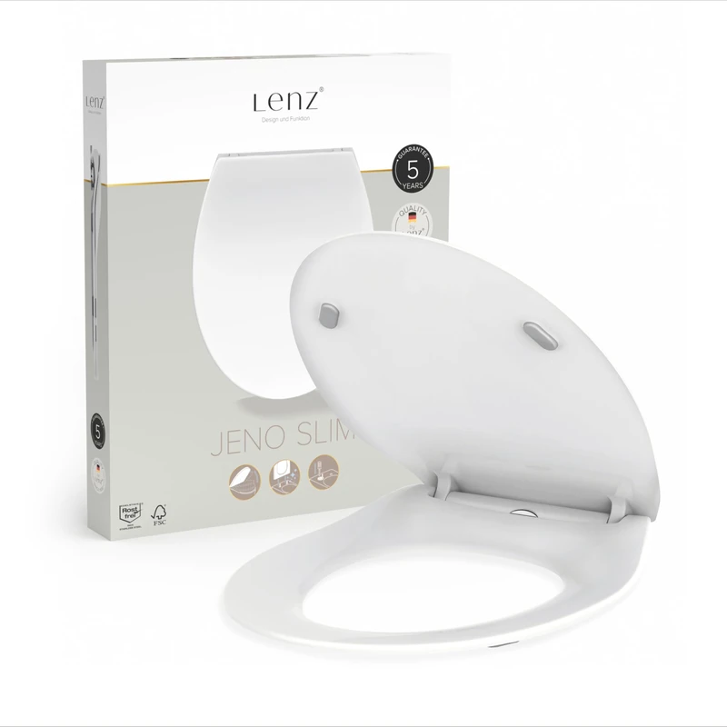 Lenz 41040161 Jeno Slim Toilet seat, White - Image 1