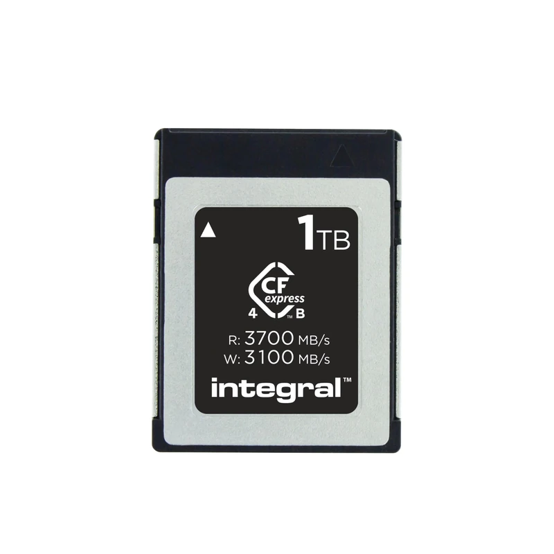 Integral Studio Grade CFexpress 4.0 Type B 1TB Memory Card - 4K, 6K, 8K and Beyond RAW - 3700MB/s Read, 3100MB/s Write, 1600MB/s Sustained Write - Designed for Advanced Cinematic and DSLR Cameras