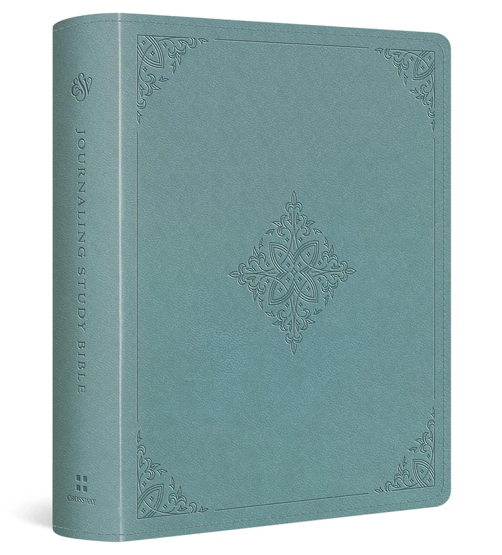 ESV Journaling Study Bible (TruTone over Board, Paris Sky, Fleur-de-lis Design)