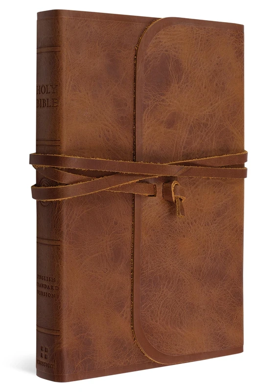 ESV Thinline Bible, Red Letter (Natural Leather, Brown, Flap with Strap)