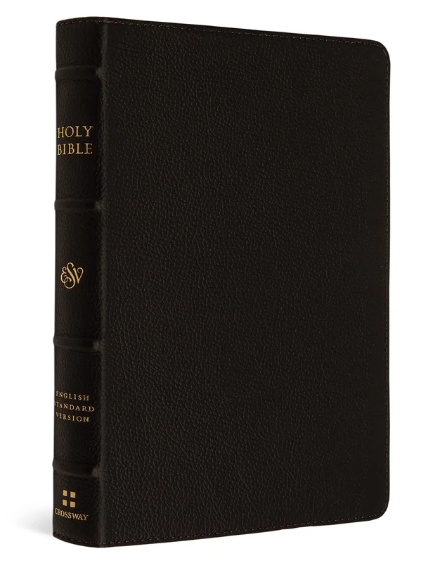 ESV Large Print Compact Bible, Red Letter (Buffalo Leather, Deep Brown)