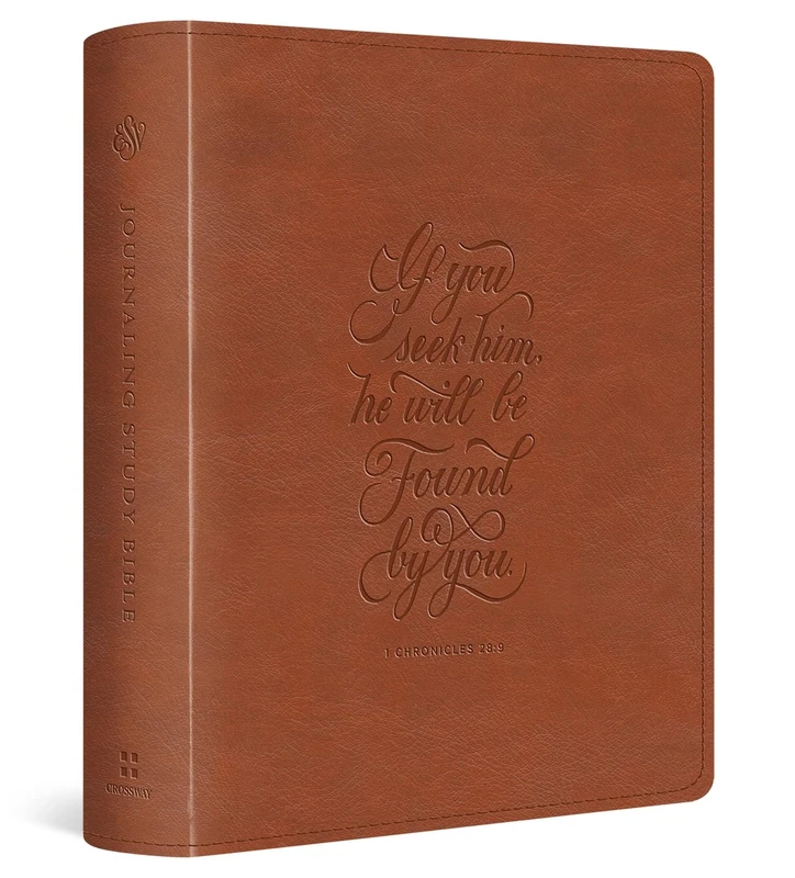 ESV Journaling Study Bible (TruTone over Board, English Saddle, 1 Chronicles 28:9 Design)