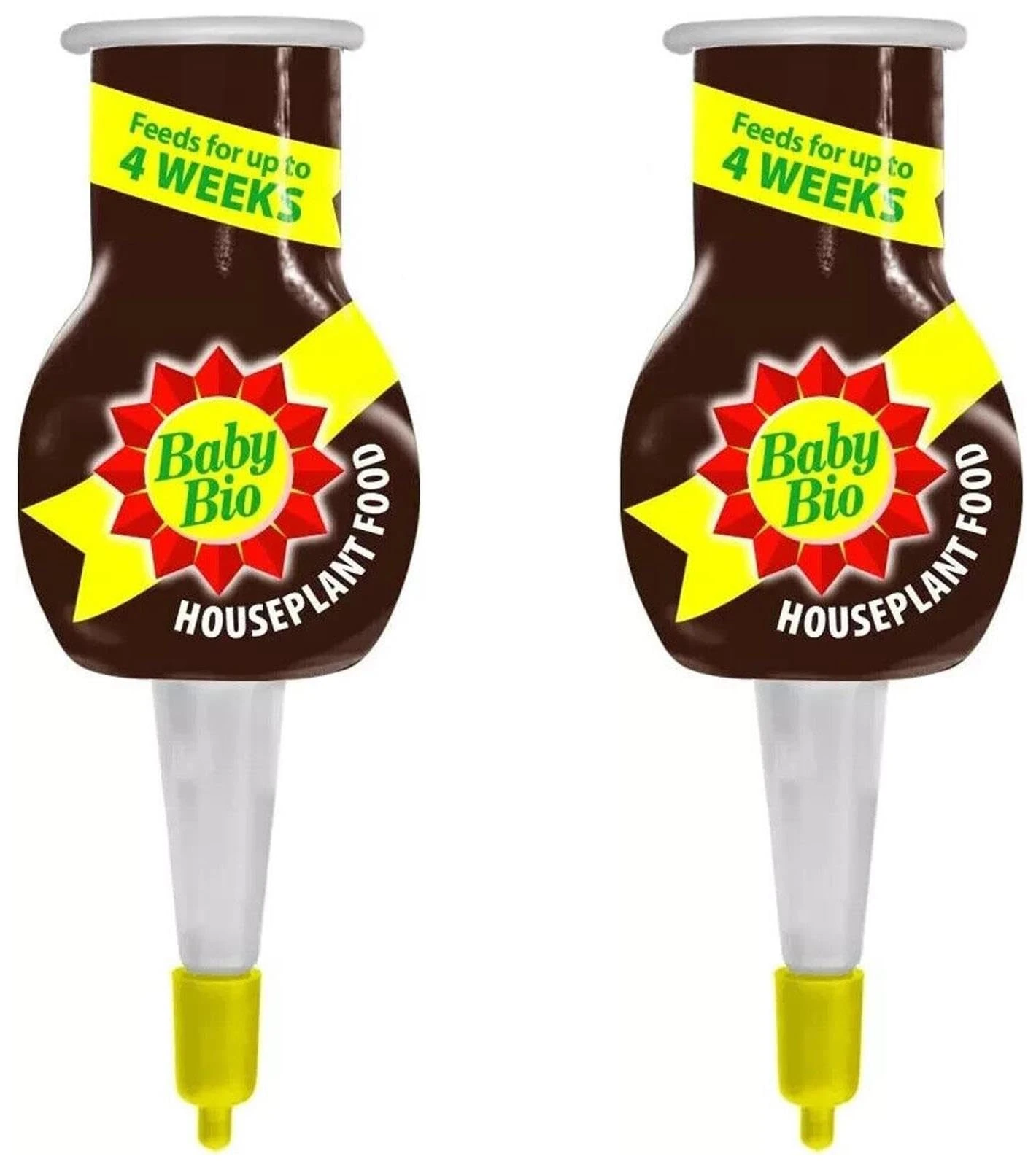 HOCHSTE® Baby Bio Houseplant Drip Feeders Pack of 2 Plant Feed Food Fertiliser Nutrients Nutrition Gardening Garden Soil Potted Plants Houseplant Drip - 2 Pack 40ml