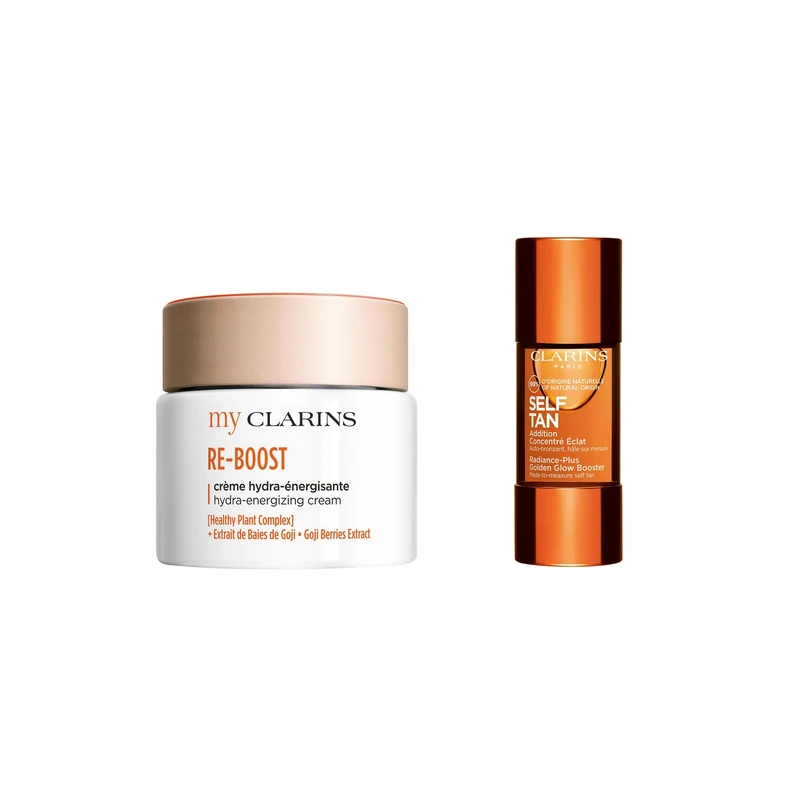 Bundle of Clarins My Clarins RE-BOOST Hydra-Energising Cream 50ml + Clarins Radiance-Plus Golden Glow Booster for Face 15ml