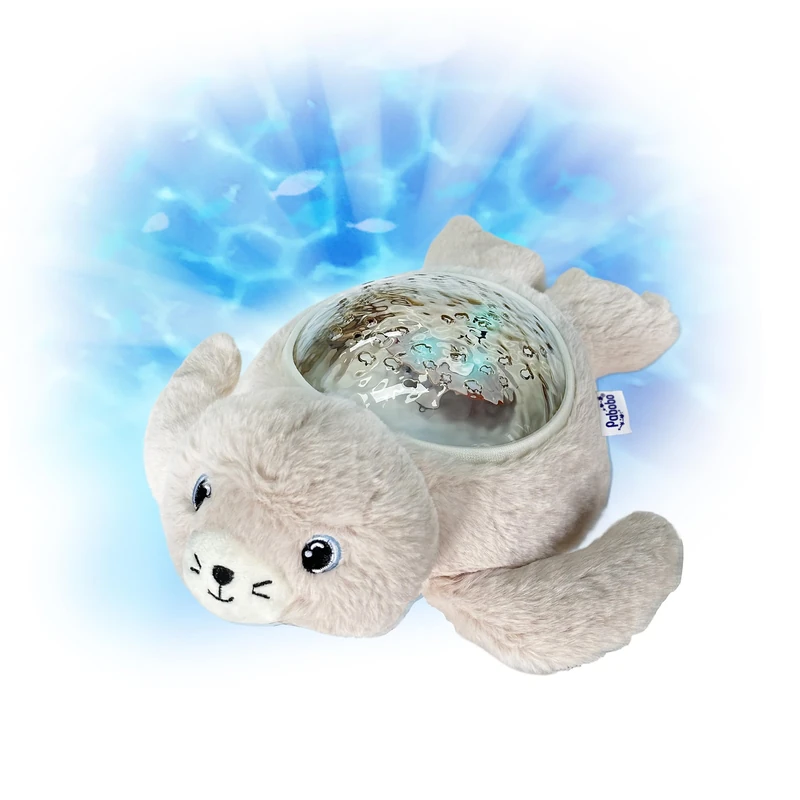 Pabobo - Aqua Dream Seal Projector Night Light | Animated Underwater Projections | Soothing Sounds & Lulllabies | Automatic Shut-Off | Washable Plush - Image 1