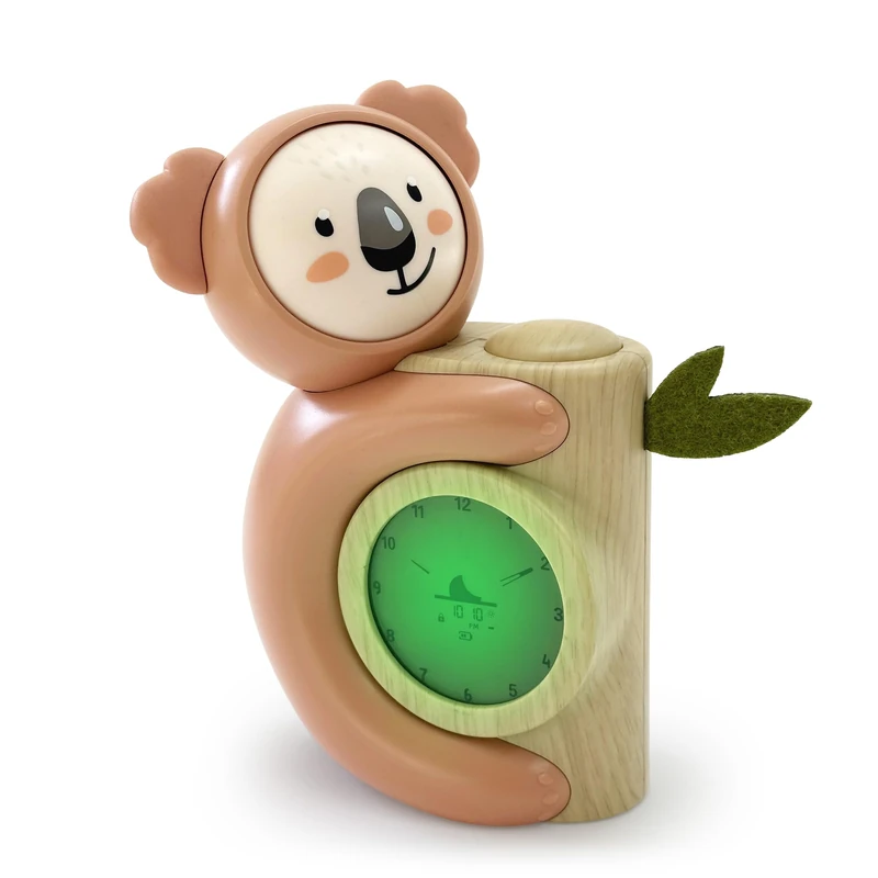Pabobo - Koala Sleep Coach | Children's Alarm Clock & Night Light | Day/Night Indicator | Dual Digital & Analog Display | Easy Programming