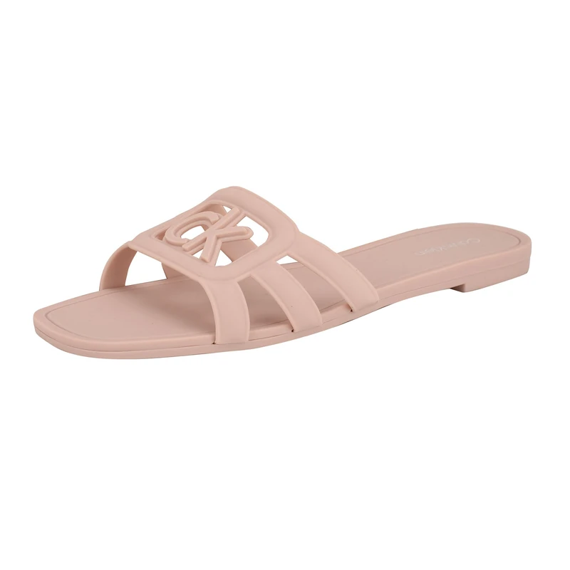 Calvin Klein Women's Yoana Flat Sandal, Light Pink 680, 6 UK
