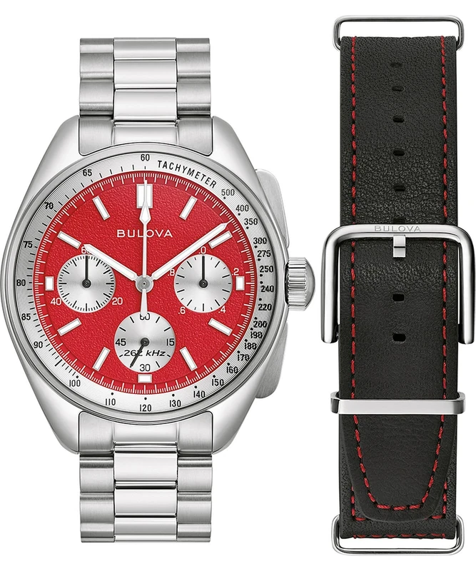 Bulova Men's Chronograph Watch Archive Series Lunar Pilot Blood Moon