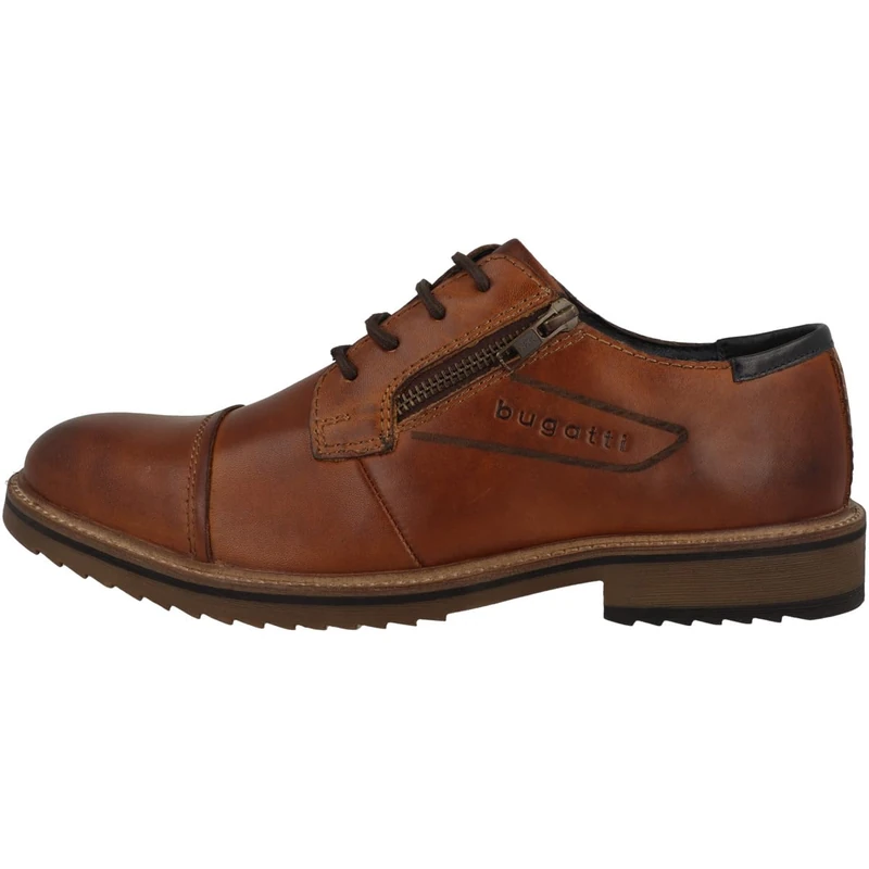 bugatti Men's Lace-Up Shoes AUQ01, Cognac, 9 UK