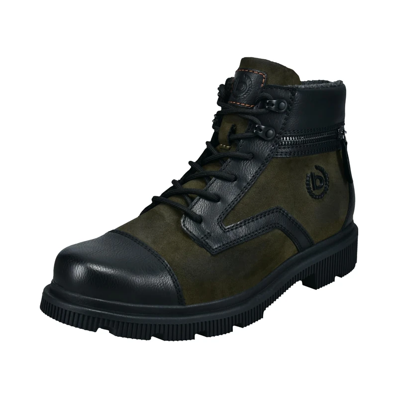 bugatti Men's Boots Cold Lining 331-AU631, Black/Dark Green, 43, Black Dark Green, 9 UK