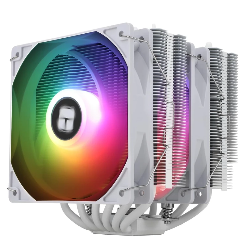 TR-Peerless Assassin 120 SE White ARGB CPU Cooler, 6 Heat Pipes AGHP Technology, Dual Towers and Dual PWM Fans, 155mm High, Computer CPU Cooling for AMD:AM4 AM5/Intel LGA 1700/1150/1151/1200