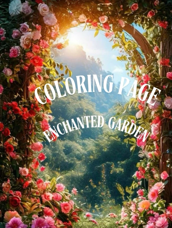 coloring paga enchanted garden