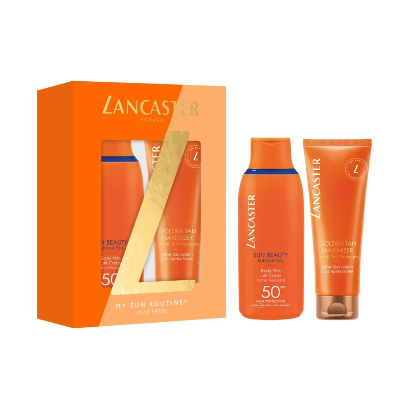 LANCASTER My Sun Routine Duo SPF50 Set including Lancaster Sun Beauty Body Milk SPF50 175ml and Lancaster Golden Tan Maximizer After Sun Lotion 125ml