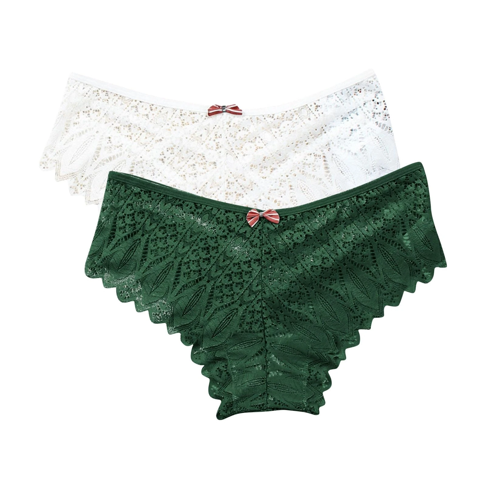 2 Pack Lace Underwear for Women Sexy Floral Lace Hipster Panties See Through Low Waist Briefs Naughty Lingerie Sexy Thongs for Women Ladies Knickers Sexy Bikini Daily Underwear Underpants