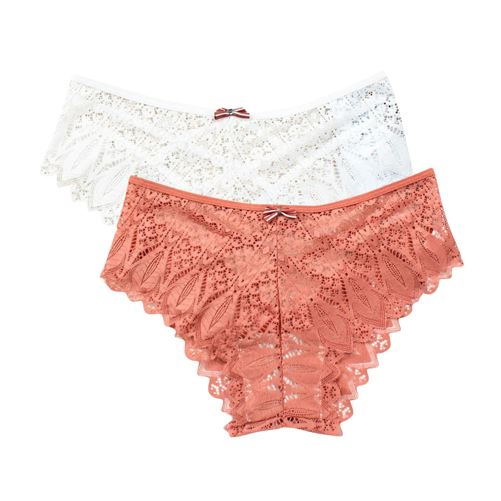 2 Pack Lace Underwear for Women Sexy Floral Lace Hipster Panties See Through Low Waist Briefs Naughty Lingerie Sexy Thongs for Women Ladies Knickers Sexy Bikini Daily Underwear Underpants