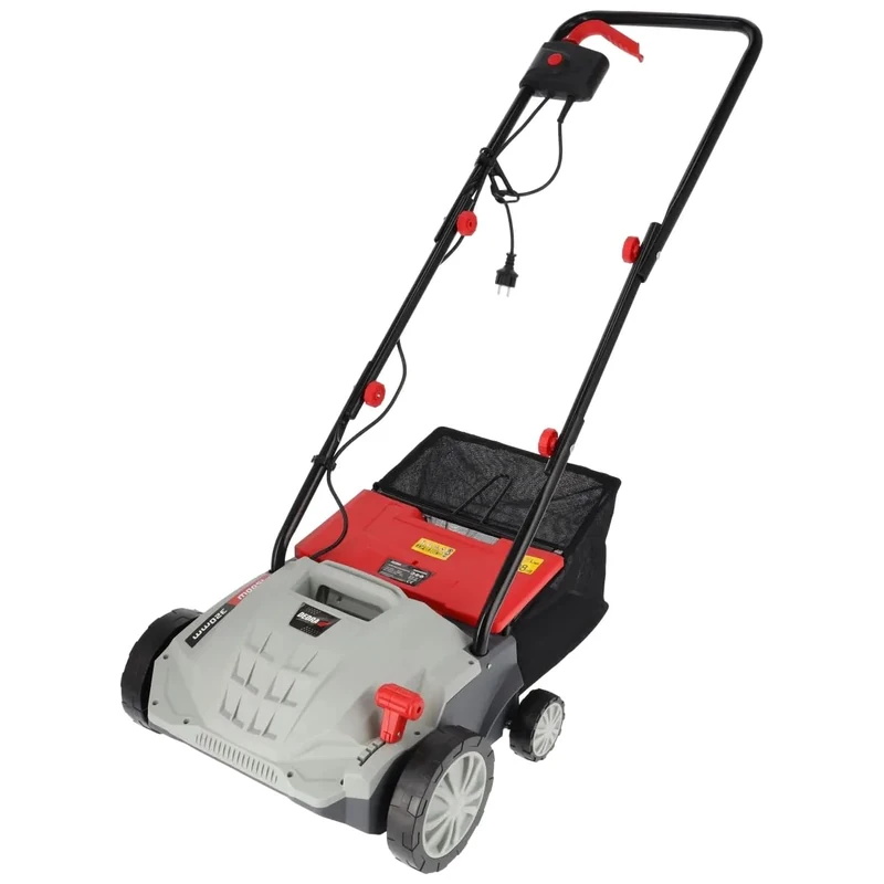 Dedra Scarifier/Lawn Aerator, Electric Drive, Strong 1500 W, 3000 RPM, 32 cm Working Width, Low Noise Level, 30 L Collection Bag, with Depth Adjustment
