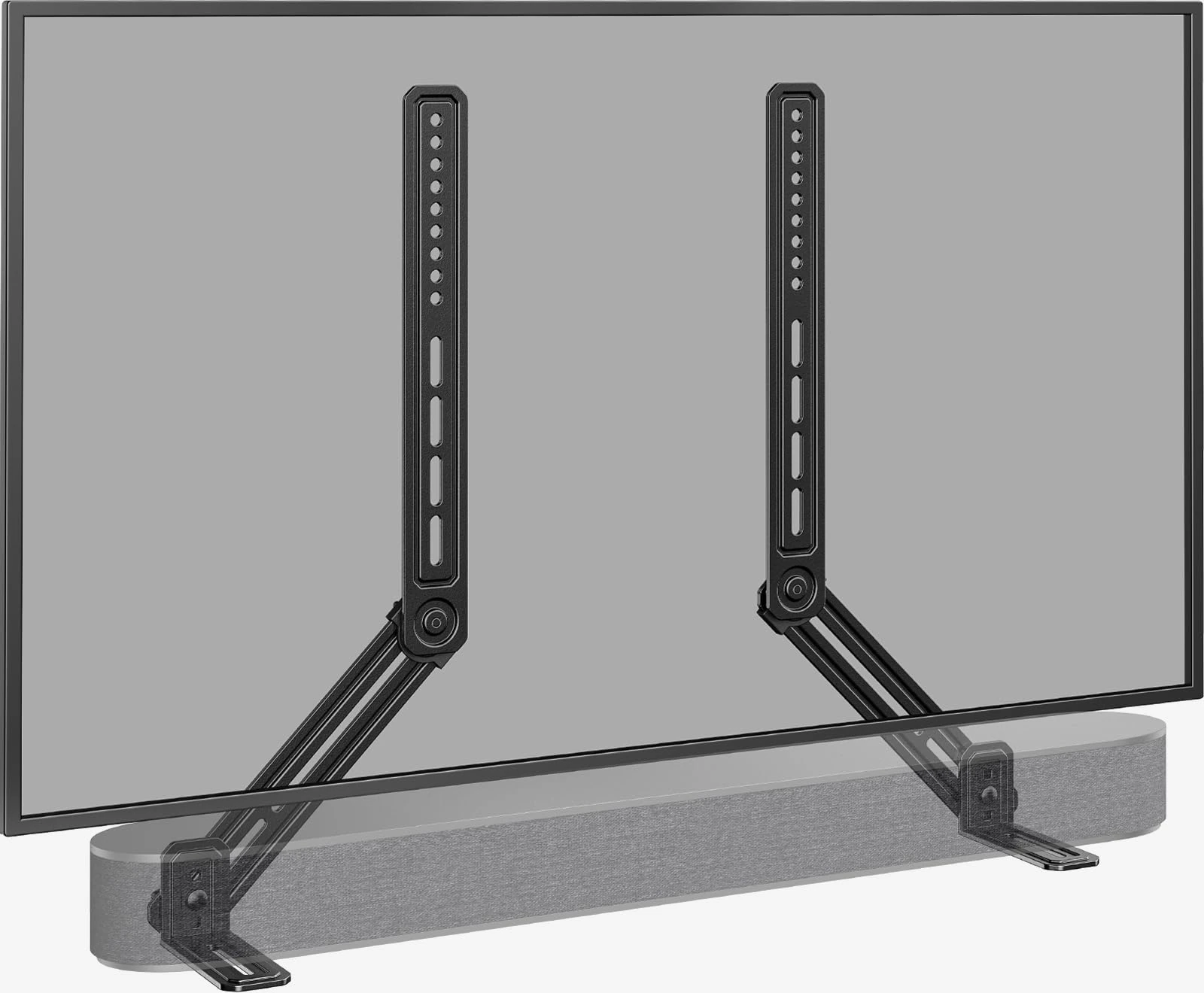 Perlegear Sound bar Bracket with Adjustable Height, Soundbar Mount Up to 6.8kg, Soundbar Bracket Under TV or Above TV with Detachable Long Extension Plates, PGSM04B