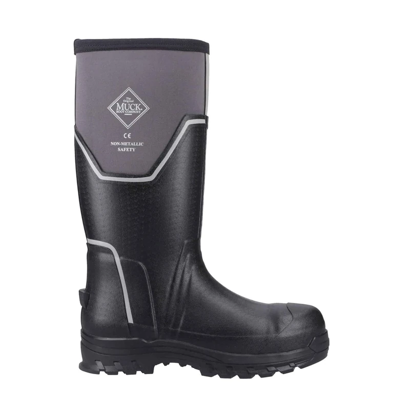 Muck Boots Male Grit S5 Safety Wellington, Black, 9