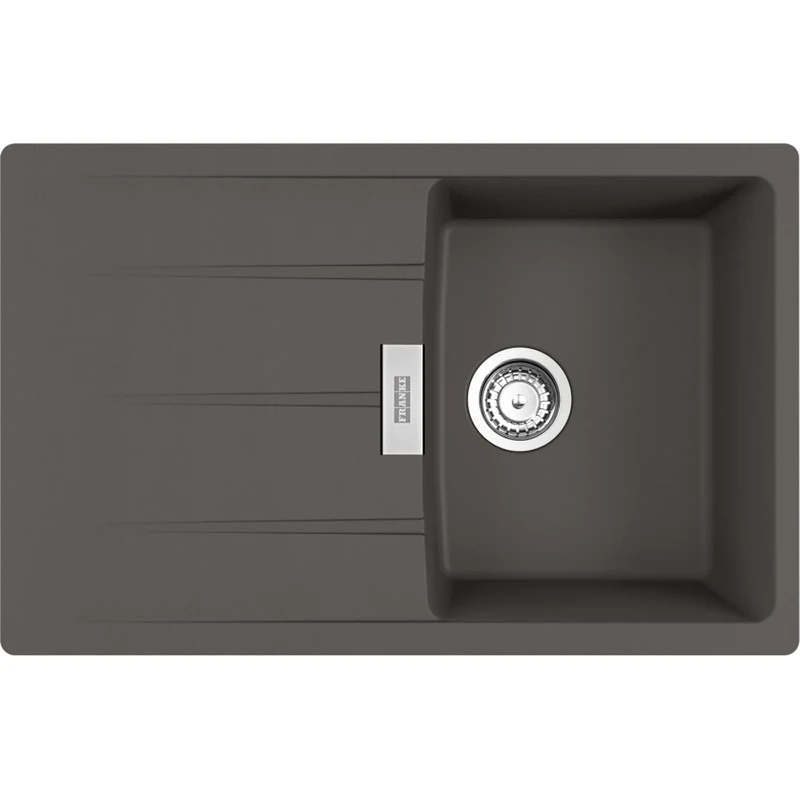 Franke Kitchen Sink Made of Granite (Fragranite) with a Single Bowl Centro CNG 611-78 - Slate Grey - 114.0716.324