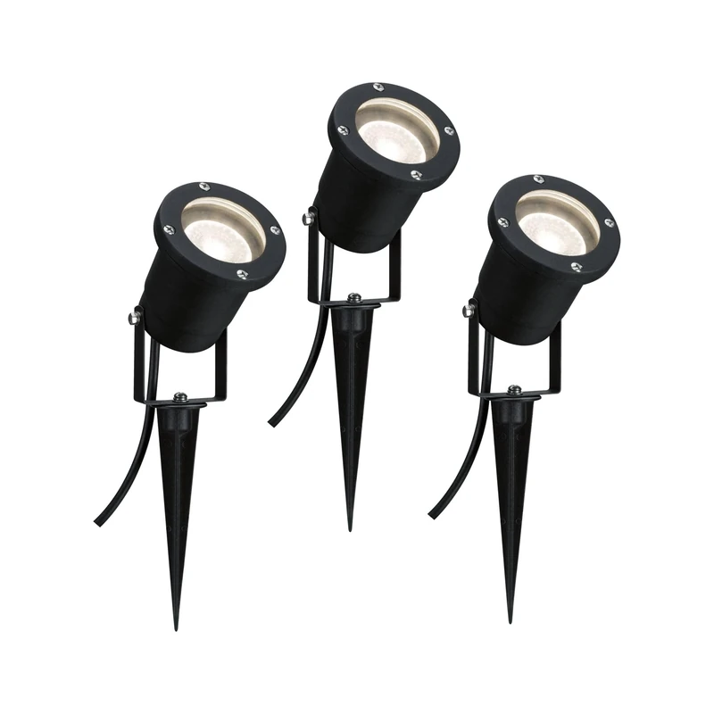 Paulmann 94905 LED Garden Spotlight IP65 Round 92mm 3000K 3x3.5W 3x230lm 230V 38° Anthracite Aluminium