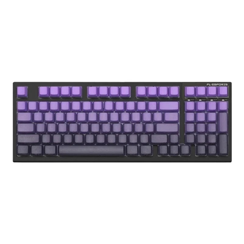 FL980V2 Pro 97-Key Mechanical Gaming Keyboard PBT Keycap RGB Wired And Wireless Compatible Compatible With Gaming And Office Use(Black Dark Purple)