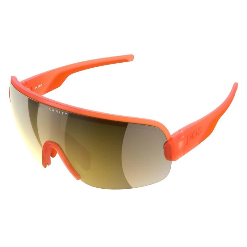 POC Aim Sunglasses - Fluo Orange Translucent Gold Lens