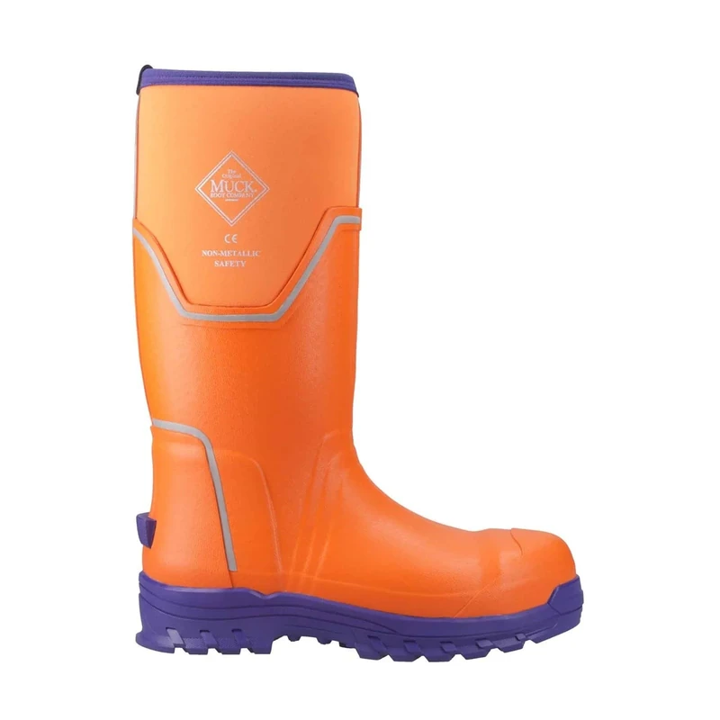 Muck Boots Male Grit S5 Safety Wellington, Orange, 9