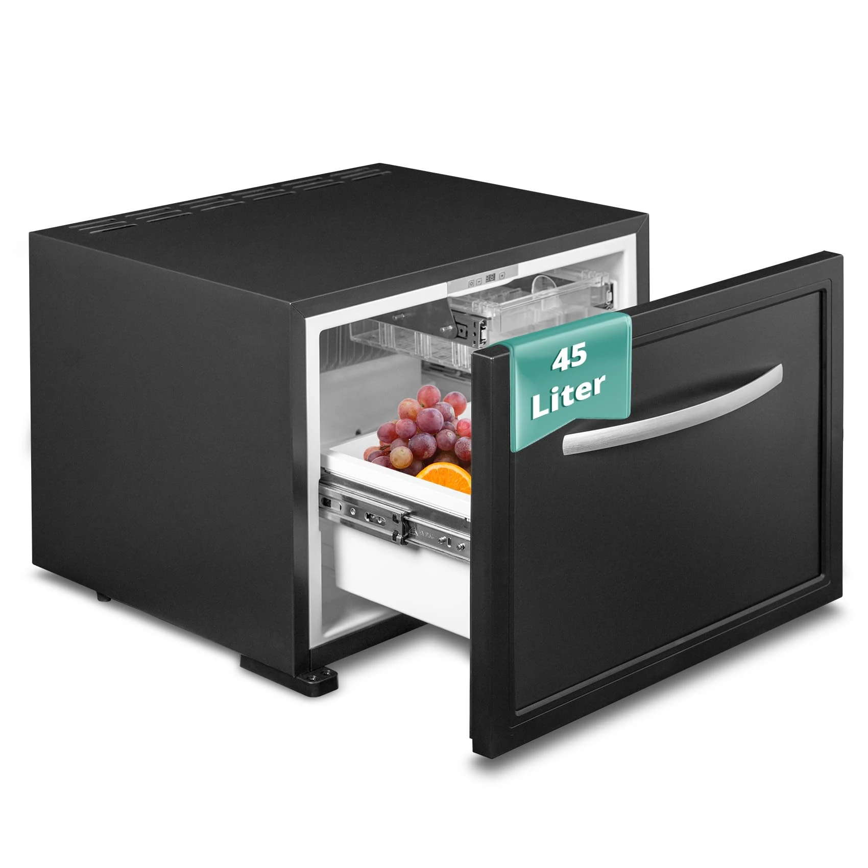 SMETA 12V Drawer Fridge 45L Camping Fridge 12v 240v with Double Storage 12v fridge for campervan Truck RV Travel Camping Quiet