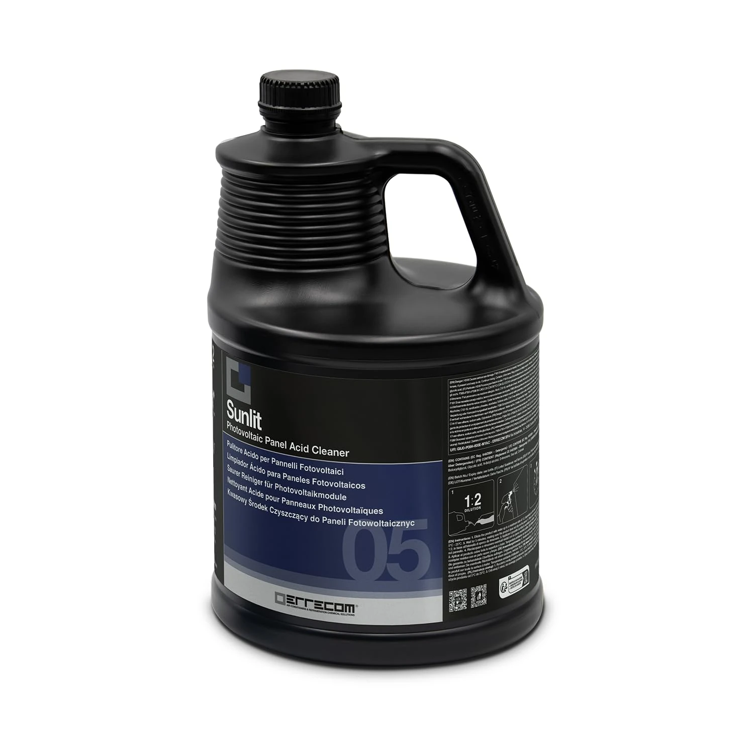 Errecom Sunlit, Acid Cleaner for Photovoltaic Panels, Concentrated Formula, 5 L
