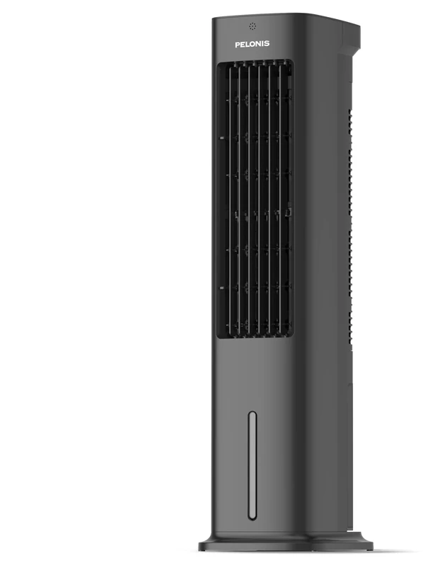 PELONIS 5L Evaporative Air Cooler with Remote, 3-in-1 Portable Cooling Tower: Fan, Humidifier & Auto-Swing, 3-Speed Cooling, 7H Timer, 2 Ice Packs for Home & Office Use