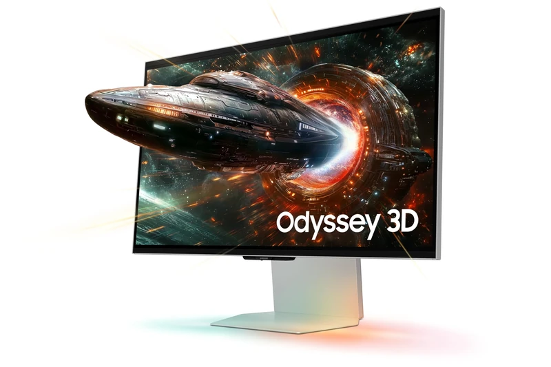 Samsung 27'' Odyssey 3D G90XF Gaming Monitor - 4K, 165Hz, Glasses-free Odyssey 3D Hub, 1ms(GtG), G-Sync Compatible, AMD FreeSync Premium, IPS, 2 HDMI 1 DP, HAS, AI 3D Video Conversion LS27FG900XUXXU