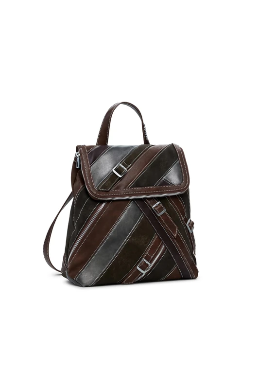 Desigual leisure backpack Fibonacci Hampton Mini Backpack Dark Camel brown