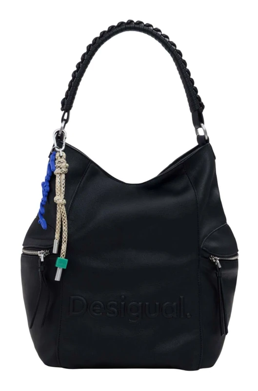 Desigual leisure backpack shoulder bag Arica Half Logo Backpack Big Black