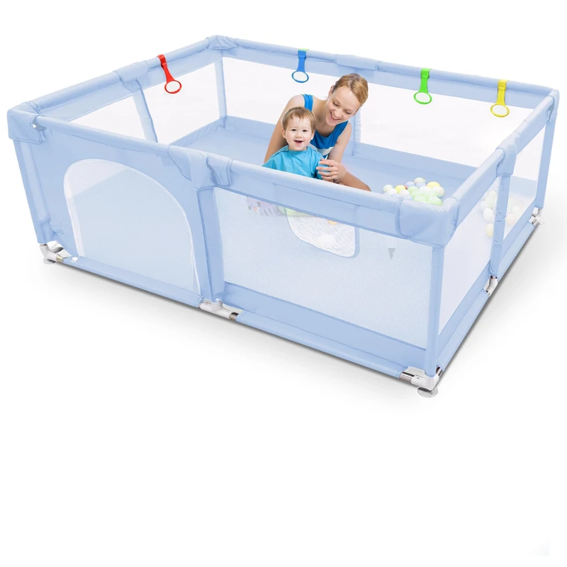 Kidoola Baby Playpen with Padded Frame and Mesh Walls - 150x180cm