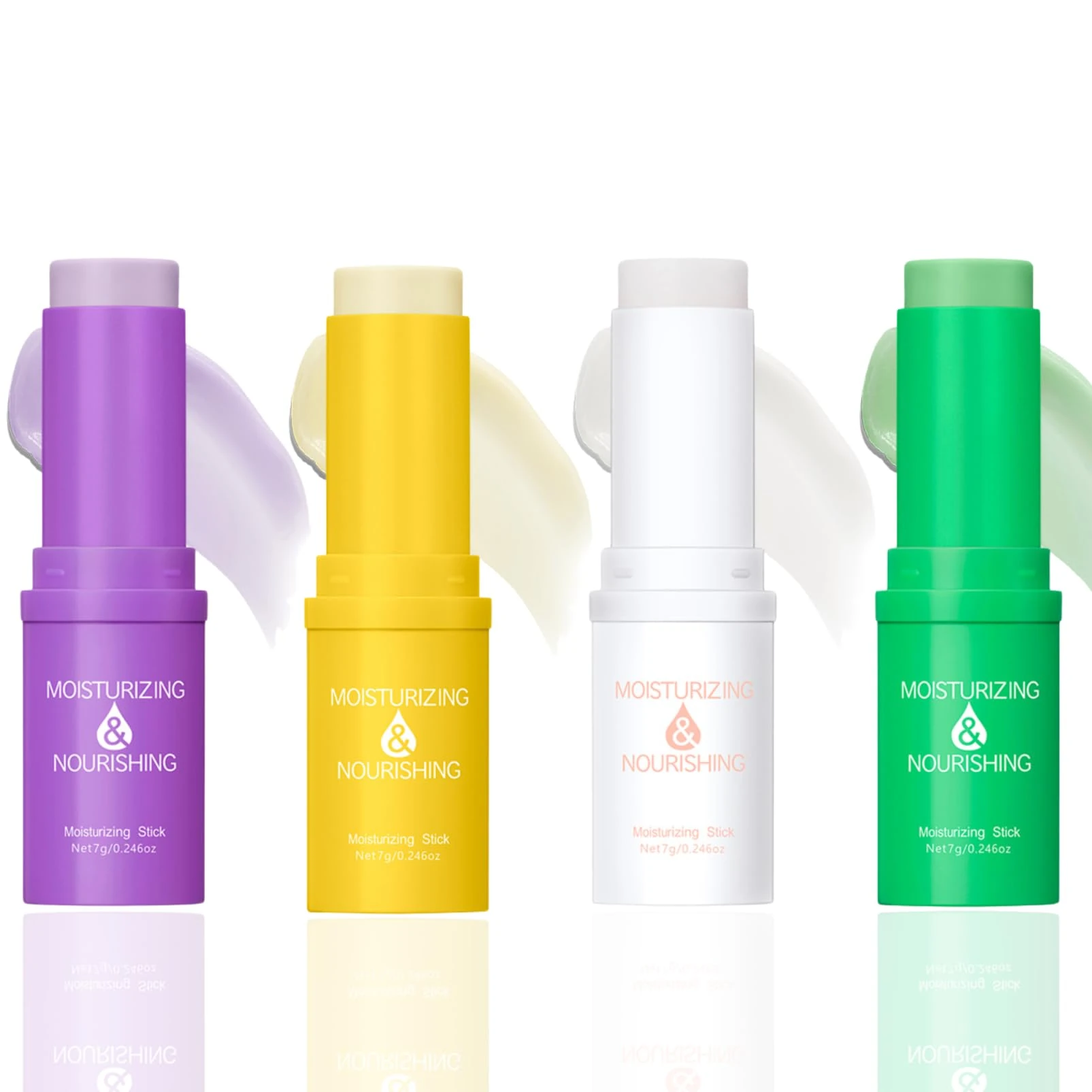 Collagen Boosting Moisture Balm Stick, Wrinkle Moisturizing Balm Stick Set, Wrinkle Multi balm stick for Face, Eyes, Lips, Moisturizer Primer Hydrating Wand Soothing Cooling Travel Friendly