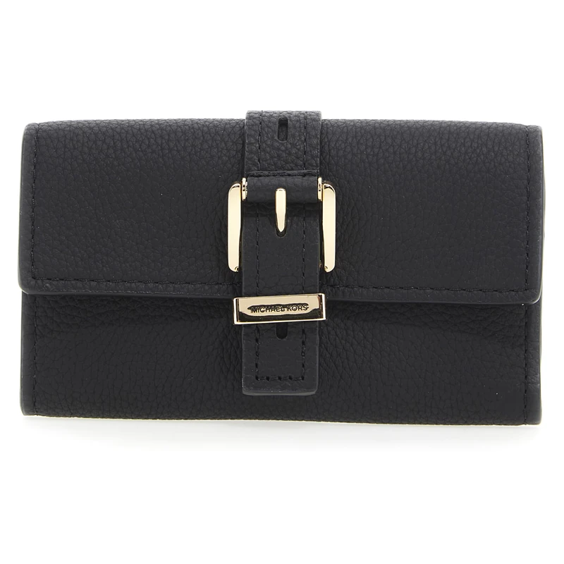 Michael Kors 32F4GY5E8L-001 MD FLAP TRIFOLD WALLET Female BLACK Size One Size - Image 1