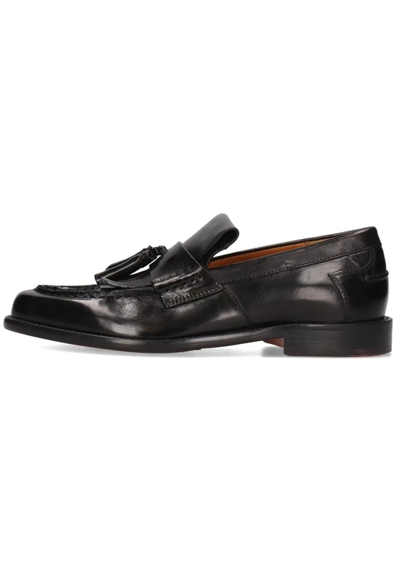 Melvin & Hamilton Women's Gianna 11 Crust Black Tassel Loafer Flat, 4 UK