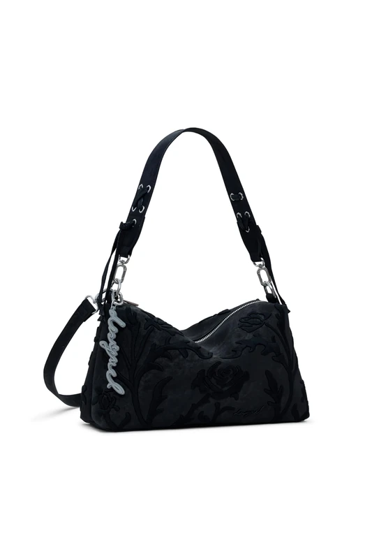 Desigual handbag cross body bag Bergamo Floral Shoulder Bag Black