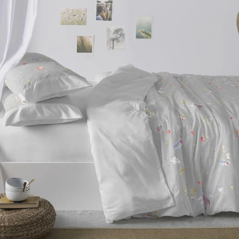 Burrito Blanco Duvet Covers, Cotton, Grey, Ancho de 150 a 160