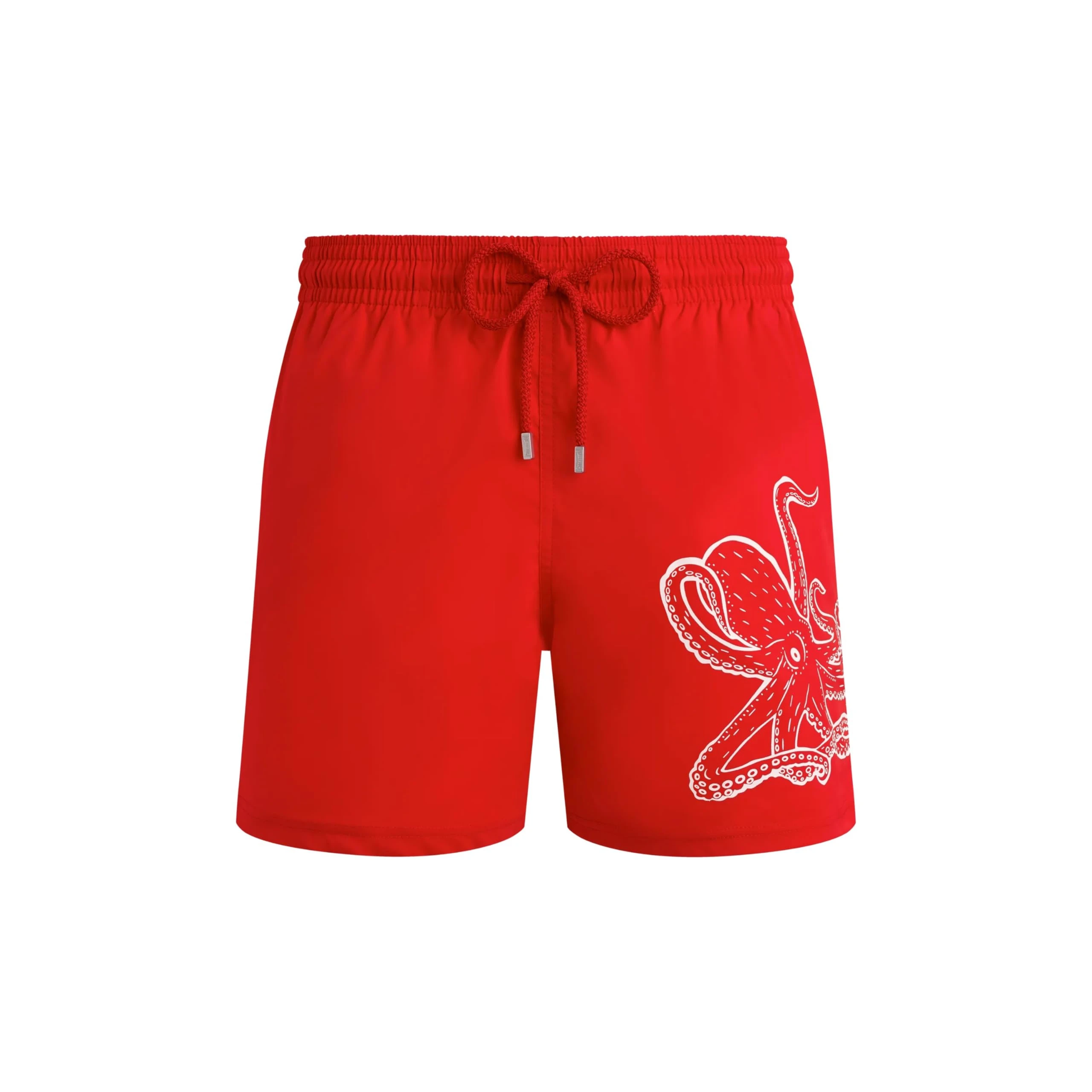Vilebrequin, Stretch Short Swim Shorts Placed Poulpe, XL, Poppy Red